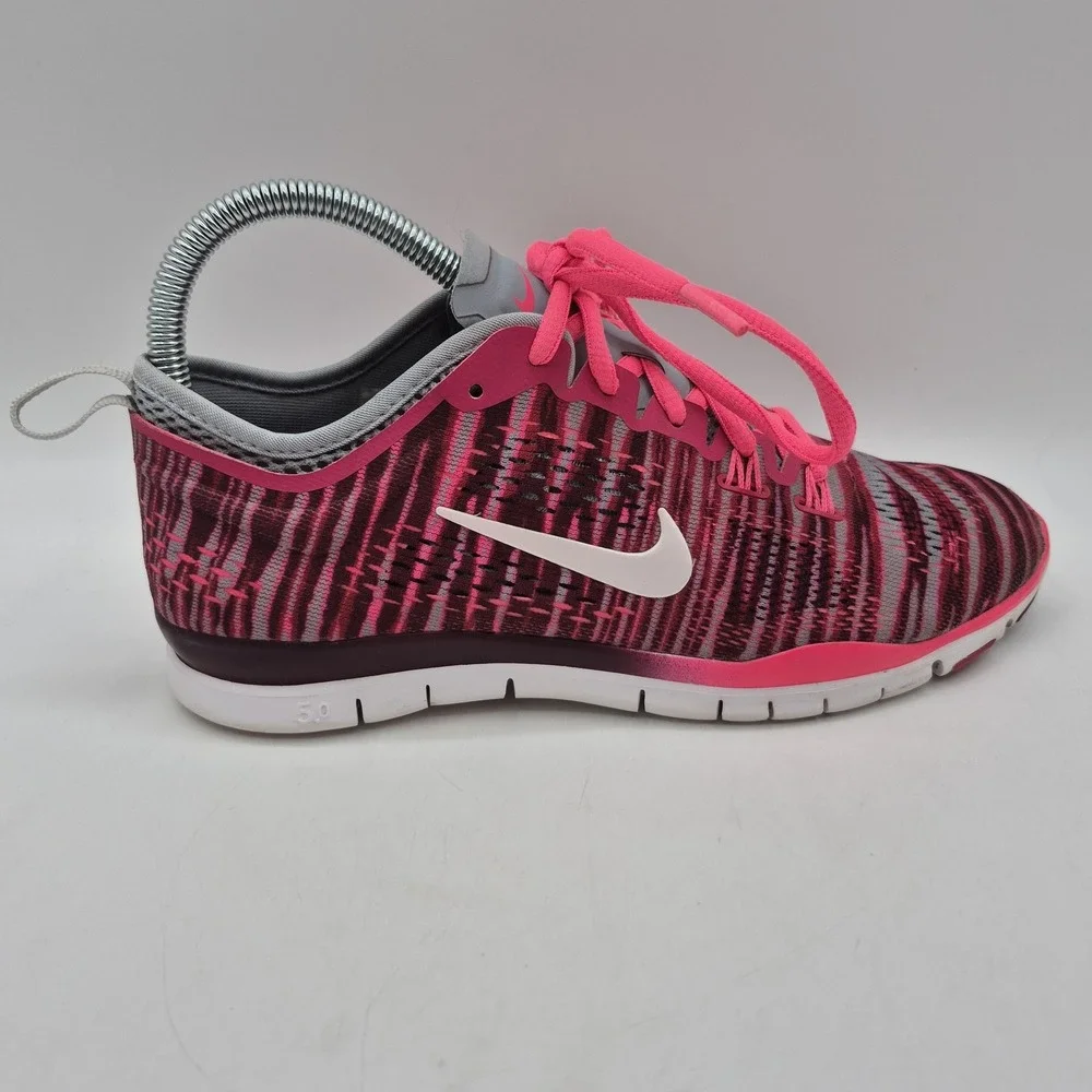 Nike Free 5.0 TR Fit 4 Shoes Womens Size 6.5 Pink Gray White Sneakers 629832-602